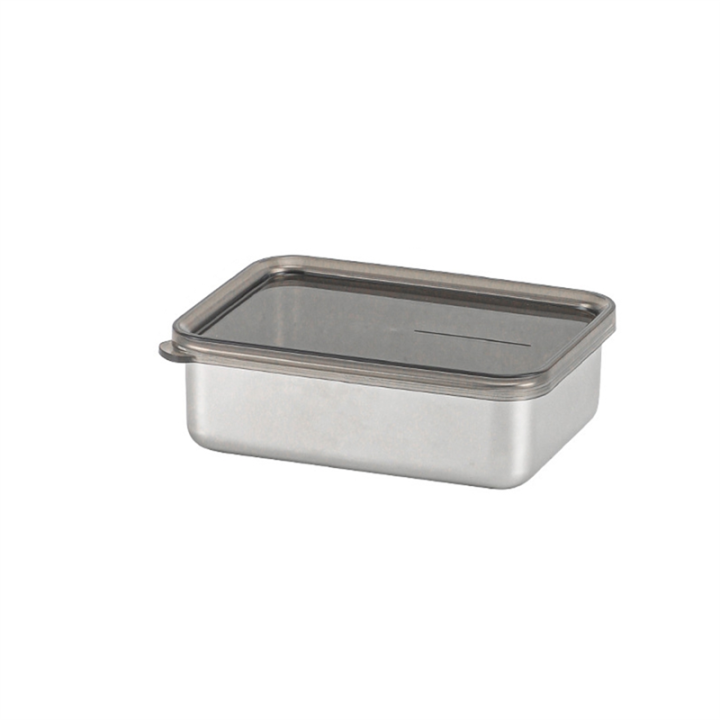Food Storage Container Stainless Steel Kitchen Storage Box with Leakproof Lid Kitchen Accessories 400ML