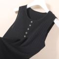 Ice Silk Camisole Women's Short 2024 Summer New All-Matching Sleeveless Knitted Underwear Top Thin ins Tide. 