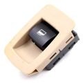 Fasdga Car Beige Passenger Side Front/Rear Window Lifter Button Switch for -BMW E90,E91,323I,325I,328I 61316945876. 