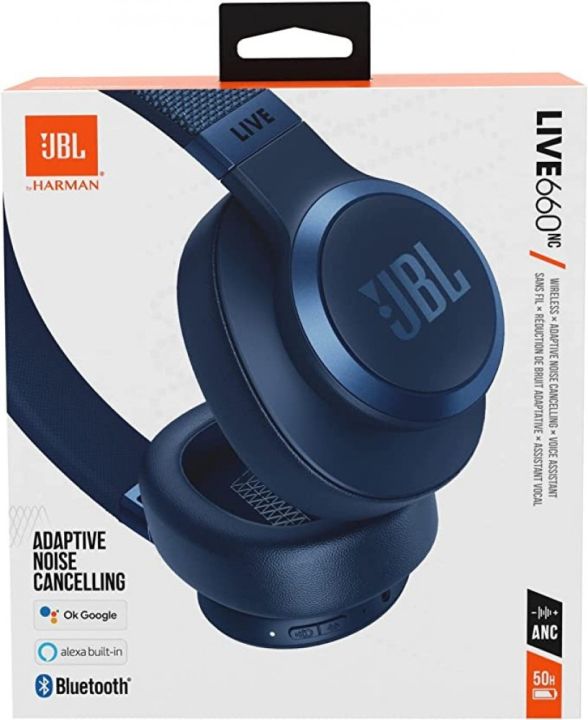 High Quality JBL 660NC (A+ Quality) Bluetooth Wireless Headphone with  in Built  Mic, Super Bass and Clear Sound, Blue ,Red and Black Color , Tuning By Harman