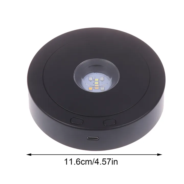 Rotating%20Display%20Stand%20For%20Crystals%20Glass%20Art%20Speed%20Adjustable%20Revolving%20Platform%204.5"%207%20Light%20Modes%20LED%20Rotating%20Display%20Stand%20-%20Image%202