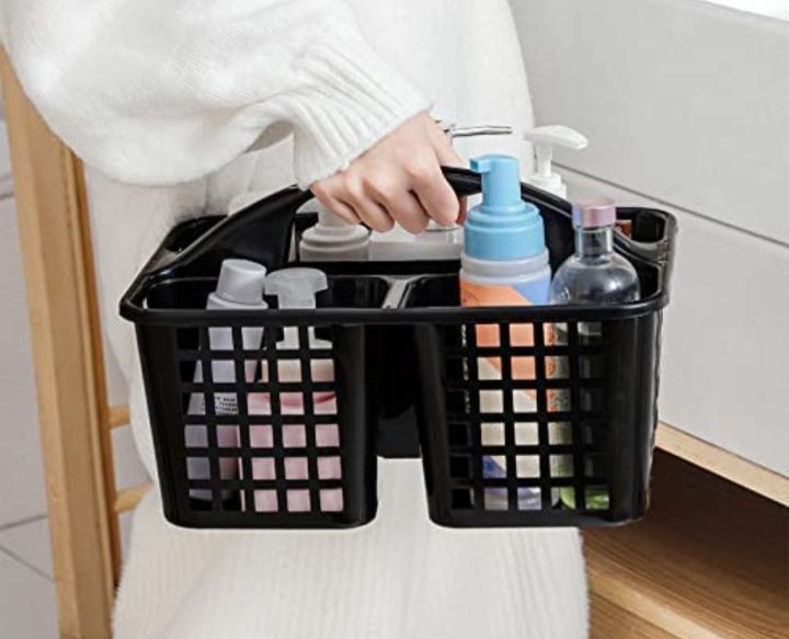 Plastic%20Soap%20Plastic%20Caddies%20with%20Handle%20/%20Dish%20Plastic%20Bathroom%20Creative%20Double%20draining%20Soap%20Holder%20/%20Plastic%20Caddies%20with%20Handle%20Shower%20Caddy%20Basket%20Cleaning%20Utility%20-%20Image%204