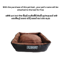 Pet bed Washable Sleeping Soft Pets Bed 50cm x 50cm with Customized Pet Name. 
