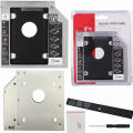 Aluminum 2nd HDD Caddy 9.5mm SATA 3.0 DVD Adapter Hard Drive SSD Enclosure CD-ROM Case. 