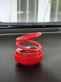 Air Freshener Solar powered Dashboard Ornament Spinning Double Ring Perfume for car. 