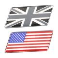 Flag For Cars 3D Union Jack American Flag Car Metal Window Bumper Decal Sticker American British Flag. 