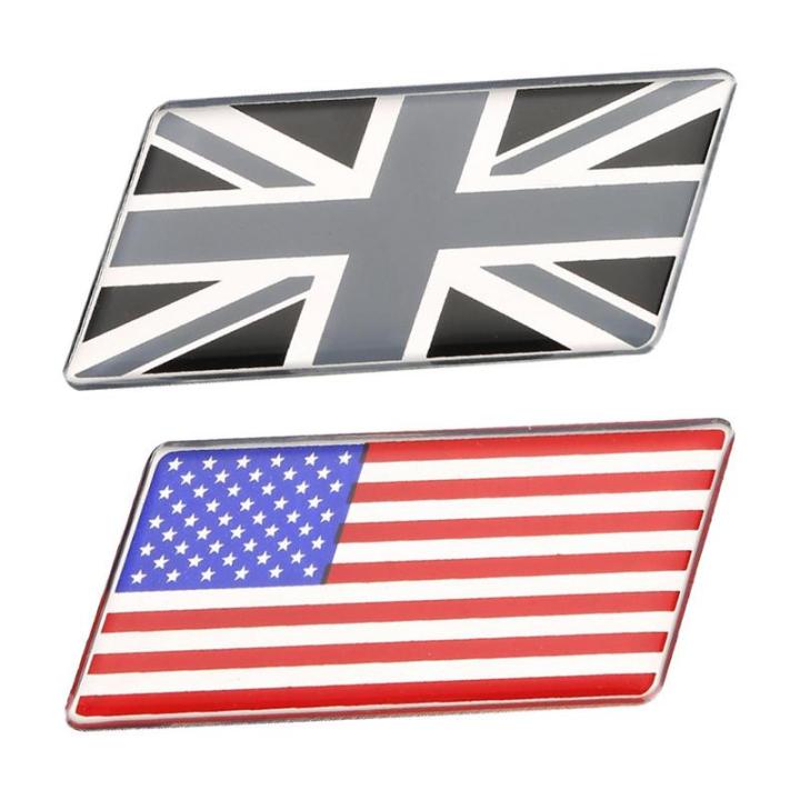 Flag For Cars 3D Union Jack American Flag Car Metal Window Bumper Decal Sticker American British Flag