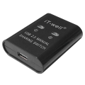 4X IT-Well USB Printer Sharing Device, 2 in 1 Out Printer Sharing Device, Black. 