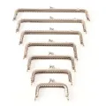 1pc Retro Alloy Metal Flower Purse Bag DIY Craft Frame Kiss Clasp Lock Silver MJK. 