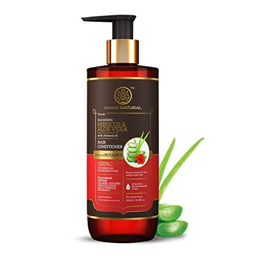 KHADI NATURAL Hibiscus & Aloe Vera Hair Conditioner| Frizz Free Hair| Improves Texture| Controls Hair Fall| POWERED BOTANICS| 310ML  (FROM INDIA SAB)