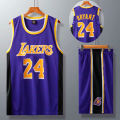 Lakers Kobe24No. Jersey Boys' Basketball Wear Suit Middle and Big Children Sports Training Junior High School and Elementary School Students Teenagers. 