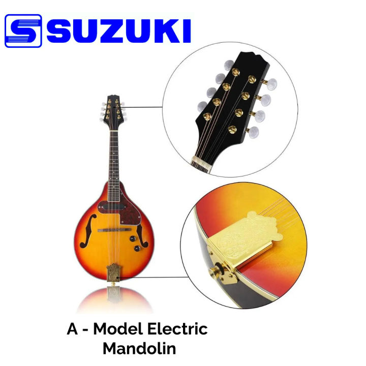 SUZUKI%20Spruce%20Wood%208-string%20Electro-acoustic%20A%20Type%20Mandolin%20Instrument%20-%20Image%207