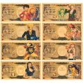 Anime Plastic One Piece Foil Pirate 100 Trillion Yen Commemorative Coin Foil Anniversary Coin Child Gift. 