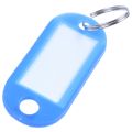 40 Pcs Key ID Label Tags Split Ring Keyring Keychain Blue. 
