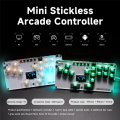MustFun Controller Mini Leverless Arcade Stick Controller for PC///Switch and Fightstick Arcade Games White. 