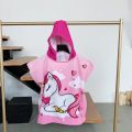 Towel for Children Sports Hooded Unicorn Bathrobe Kids Surf Pool Changing Robe Baby Girl Boy Swimming Towels. 