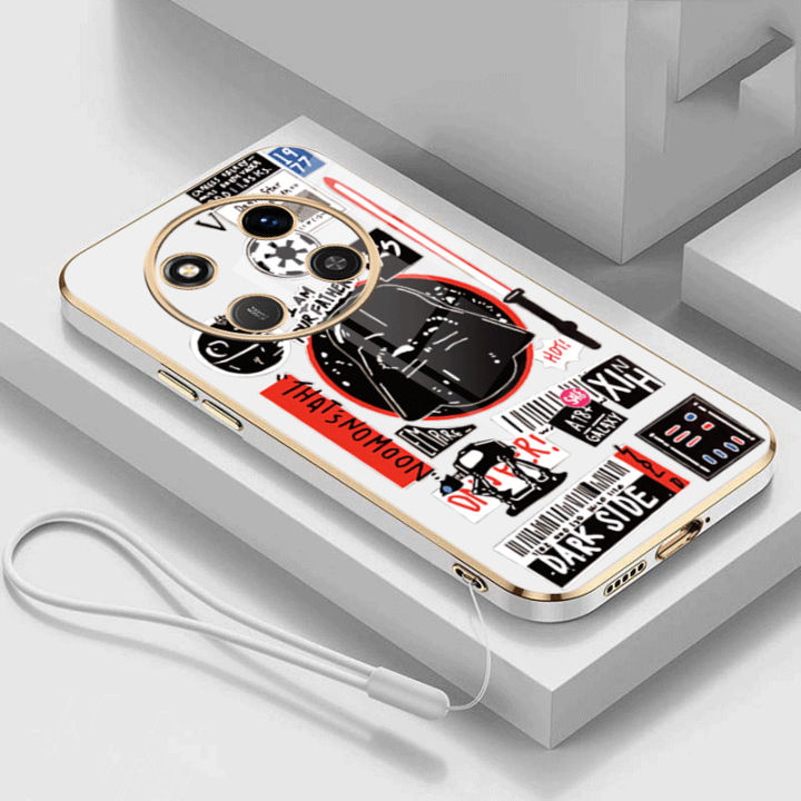 Honor X9C 5G X9C Luxury Star Wars Casing Square Edges Plating Back TPU Soft Case Cover