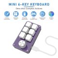 3/4/6Keys Custom Keypad USB Wire Mechanical Keyboard Volume Button Knob RGB Macro Programmable Hotswap Keypad Keys for PS Draw. 