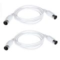 2Pcs MIDI Extension Cable 5 Pin Male to 5 Pin Male Electric Piano Keyboard Instrument PC Cable, 1.5M. 