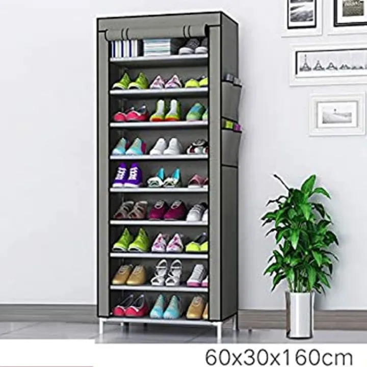 9-Layer%20Simple%20Shoe%20Rack%20Cabinet%20Nonwoven%20Dustproof%20Hallway%20Shoes%20Storage%20Organizer%20Shelf%20Holder%20Removable%20Shoe%20Rack%20with%20Cloth%20Cover%20-%20Image%202