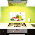 【IKE】Home Decoration Accessories Waterproof Aluminum Foil Wall Sticker Tiled Kitchen Bathroom Wall Decoration Tulip Flower Rose. 