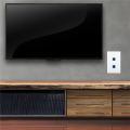 Ethernet Wall Plate with Low Voltage Mounting Bracket,Single Gang 2 Port Cat6 Keystone Ethernet Cable Wall Outlet. 