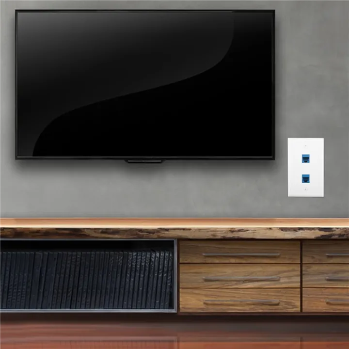 Ethernet%20Wall%20Plate%20with%20Low%20Voltage%20Mounting%20Bracket,Single%20Gang%202%20Port%20Cat6%20Keystone%20Ethernet%20Cable%20Wall%20Outlet%20-%20Image%204