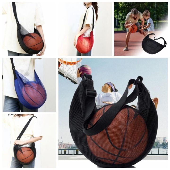 Portable Adjustable Basketball Mesh Bag Oxford Cloth Zipper Pocket ...