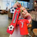 ShopSphere Football Jersey Keychain Cartoon Cute Doll Keyring Creative Fashion Couple Bag Nicle. 