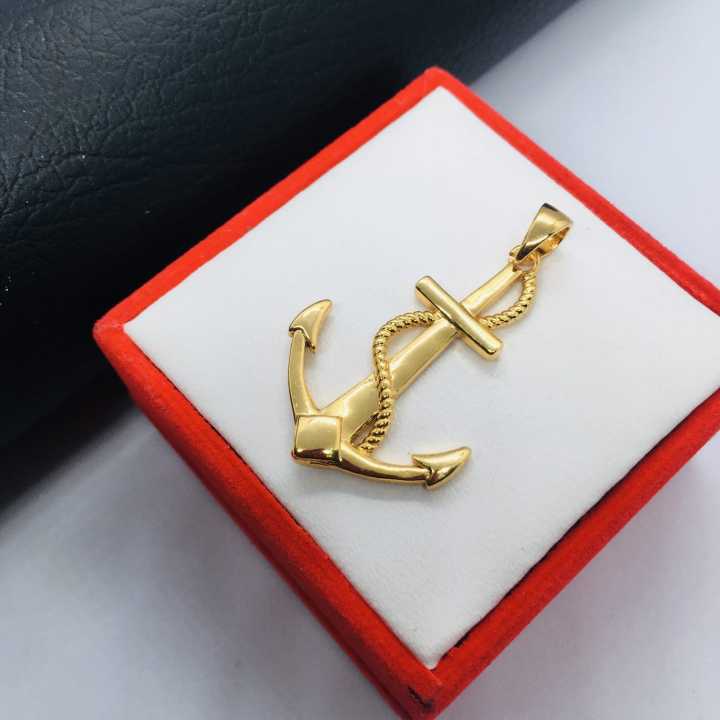 Gold Plated Master Gold Anchor Pendant Big Size For Women