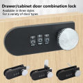 Combination Lock Thickened Latch Scroll Wheel Code Simple Operation 3 Group Password Single-opening Cabinet Code Locks Drawer Lock Home Supply. 