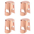 4X Champagne Bottle Stopper Rose Gold Stainless Steel Champagne Sealer Plug Super Powerful Vacuum Seal. 