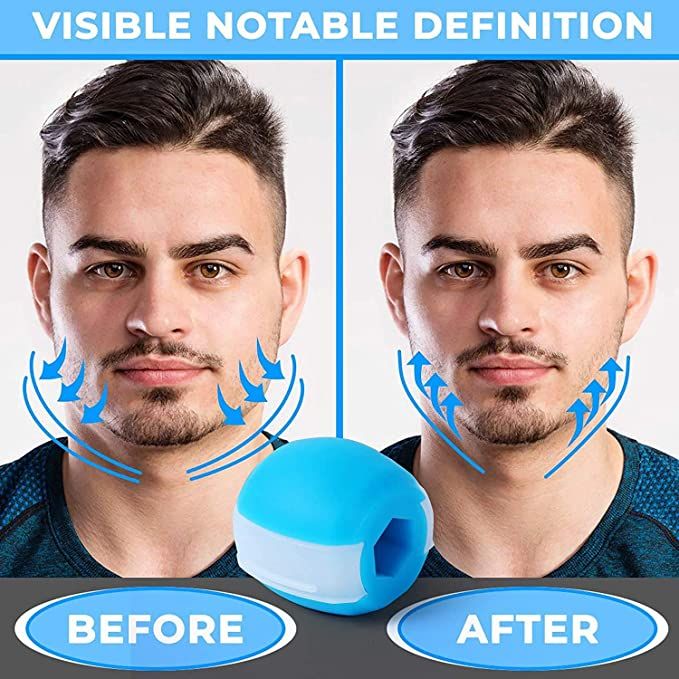 Fitness Face Masseter - Men facial pop n go Jaw Muscle Exerciser - chew ball 30lbs