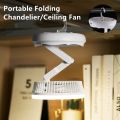 USB Charging Foldable Table Fan Wall Mounted Hanging Ceiling Fan with LED Light 4 Speed Adjustable For Home Room Air Cooler FanUSB Fan. 