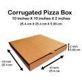 Cardboard Pizza Box 20 pcs (10 Inches X  10 Inches X  2 Inches) / Pizza Boxes for Restaurant / Cardboard Paper Pizza Trays Holder Pizza Containers. 