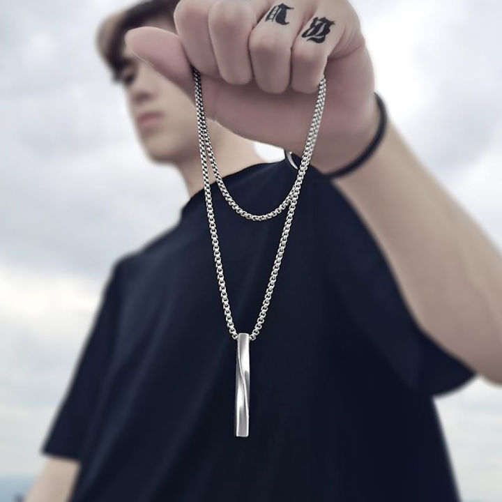 Simple%20Hip%20Hop%20Alloy%20Men%20Rectangle%20Boys%20Spiral%20Necklace%20Clavicle%20Chain%20Pendant%20Necklace%20Fashion%20Jewelry%20-%20Image%202