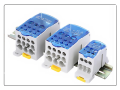 UKK 80A Terminal Blocks One In Several Out Power Distribution Junction Box Universal Electric Wire Connector Din Rail 6 Way Out. 