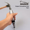 Impact Driver Screw driver Set - 7 Pcs - Metal Case. 