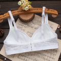 Simple Cotton Girl Underwear Student Bra High School Developmental Thin Section Without Steel Ring Gather Stereotype Bra. 