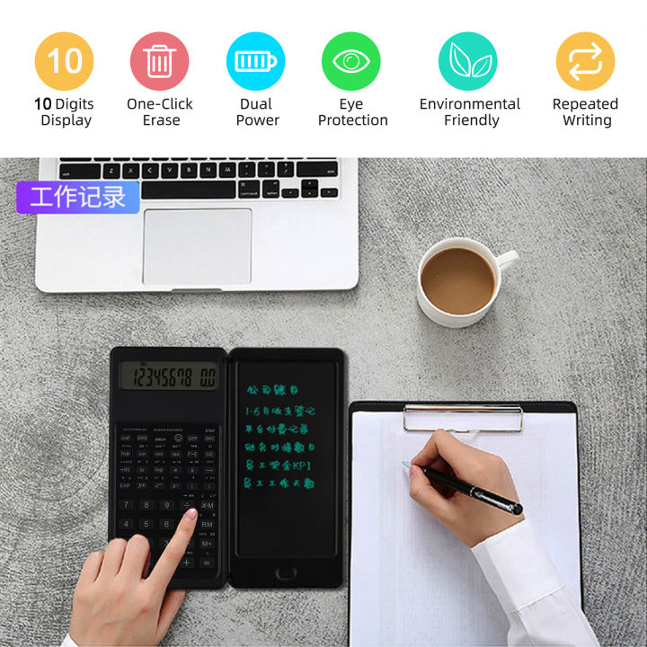 Calculator With LCD Writing Tablet Desktop Calculators 10 Digits ...