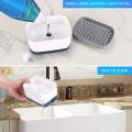 2 In 1 Kitchen Soap Dispenser Scrubbing Liquid Detergent Press-Type Liquid Soap Box Pump Organizer Kitchen Tool Bathroom Supply. 