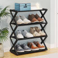 X-Shaped Shoe Rack for Home Multifunctional Steel Assembly Cloth Shoecase for Students Dormitory Dustproof Storage Shelf Hanger. 