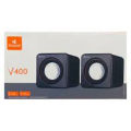 Kisonli V400 Multimedia USB Speaker  V400, 3W*2, USB, Black. 