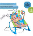 Multifunctional Baby Rocker & Bouncer Chair - 3-in-1 Rocking Seat with Calming Vibrations, Music, Interactive Toys, and 3-Point Safety Belt (Up to 18kg) - Ideal for Newborns to Toddlers (0-36 Months) - Lightweight, Foldable, and Easy to Clean.. 