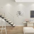 Wall Sticker Sunflower Shape Home Decor Acrylic Decorating 3D Mirror Background Ornaments for Living Room. 