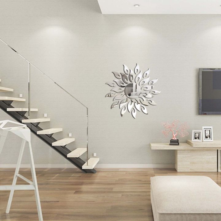 Wall%20Sticker%20Sunflower%20Shape%20Home%20Decor%20Acrylic%20Decorating%203D%20Mirror%20Background%20Ornaments%20for%20Living%20Room%20-%20Image%205