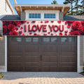 Valentine's Day Party Romantic I Love You Rose Theme Event Wedding Photo Booth Background Decoration Celebration Banner. 