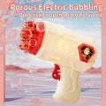 Children's Bubble Machine Electric Astronaut Bubble Gun Portable Outdoor Beach Bath Game Kids Gifts LED Light Wedding Party Toys. 