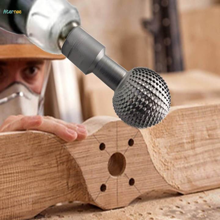 Ball Gouge Spherical Spindles Shaped Wood Gouge Power Carving Attachment for Angle Grinder 14mm