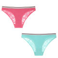 SMY 2Pcs/Set Low Multicolor Low Waist Cotton Women Briefs Lace Seamless Women Panties Soft Ladies Underwear. 